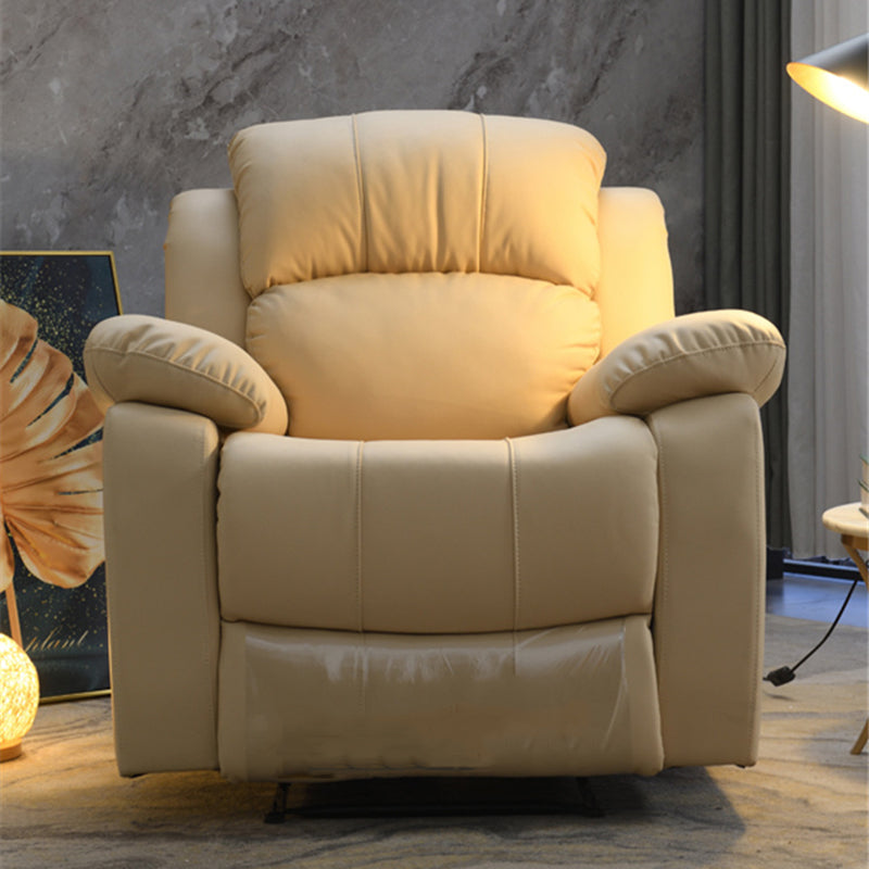 Faux Leather Manual- Lever Standard Recliner Metal Frame Recliner Chair