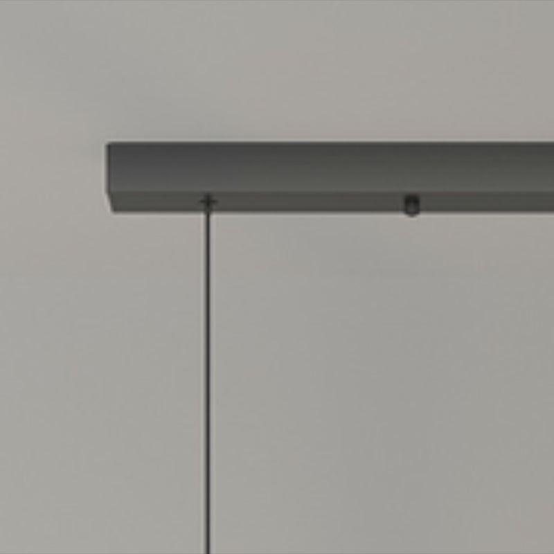 LED Island Lamp Strip Shape Island Hanging Lamp with Silica Gel Shade for Dining Room