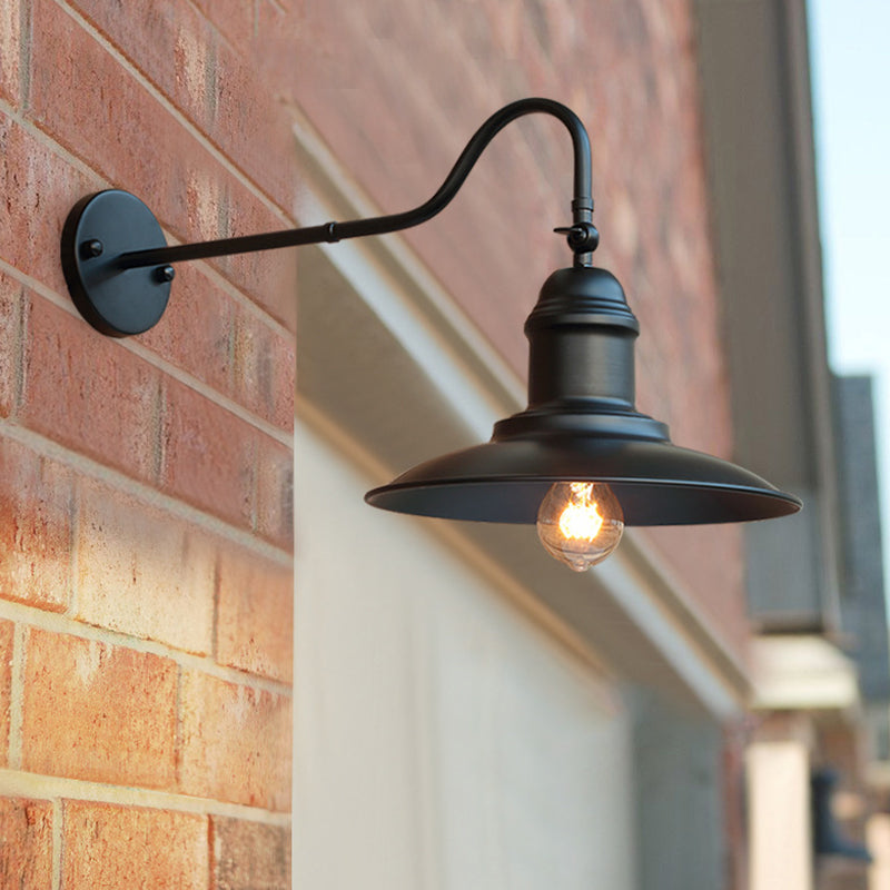 Industrial Cone Wall Light Fixture Metal 1 Light Wall Sconce