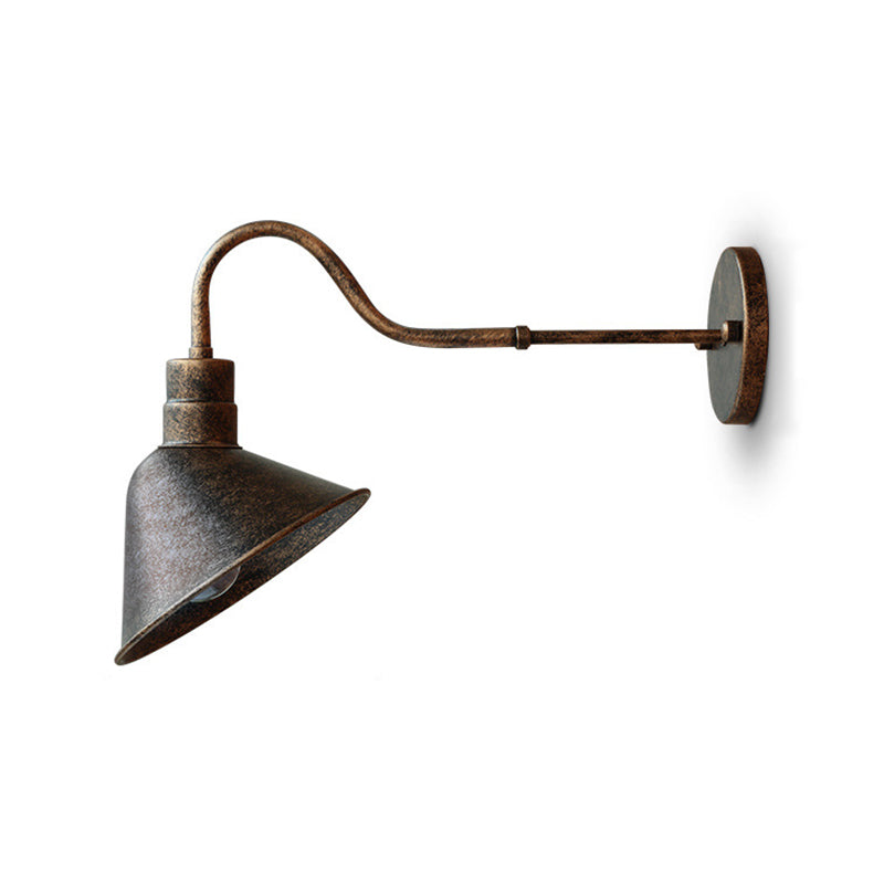 Industrial Cone Wall Light Fixture Metal 1 Light Wall Sconce
