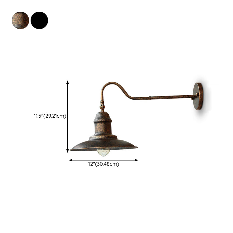 Industrial Cone Wall Light Fixture Metal 1 Light Wall Sconce