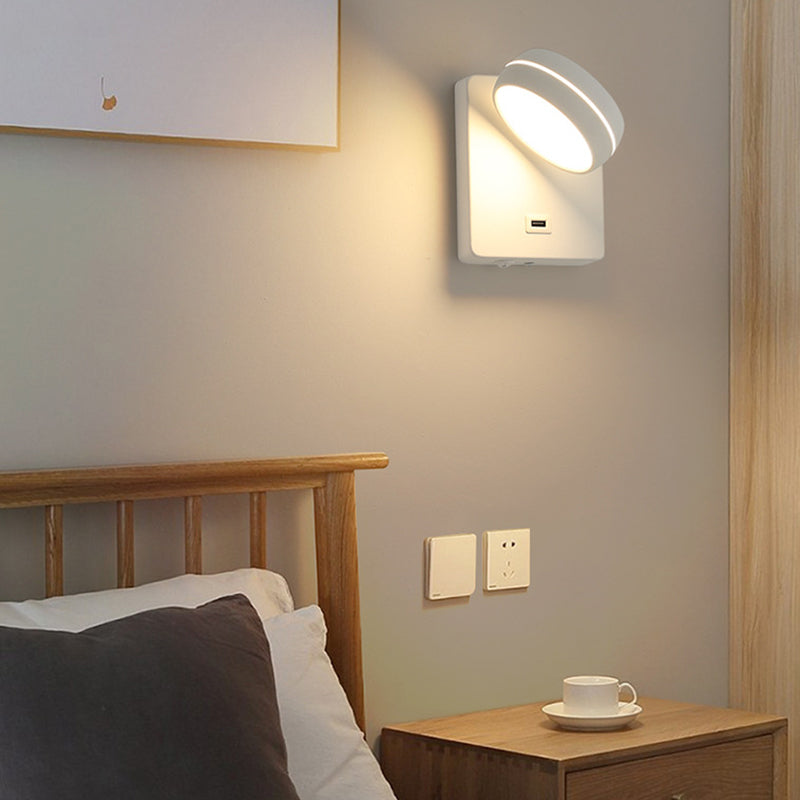 Metal Geometric Wall Sconce Contemporary 1 Light Wall Light Fixture for Bedroom