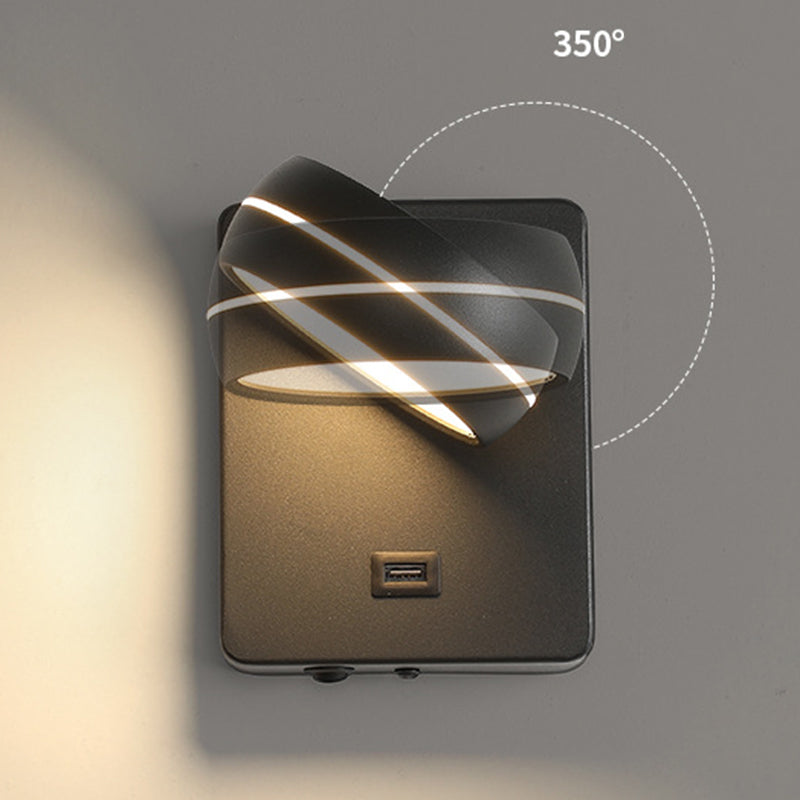 Metal Geometric Wall Sconce Contemporary 1 Light Wall Light Fixture for Bedroom