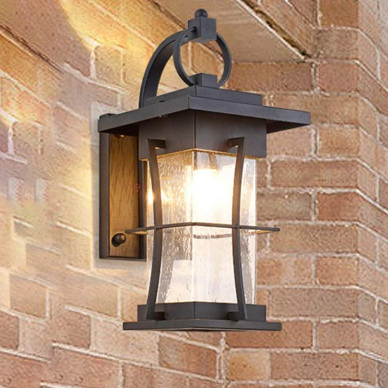 Geometric Wall Light Modern Metal 1 Light Wall Sconce in Black