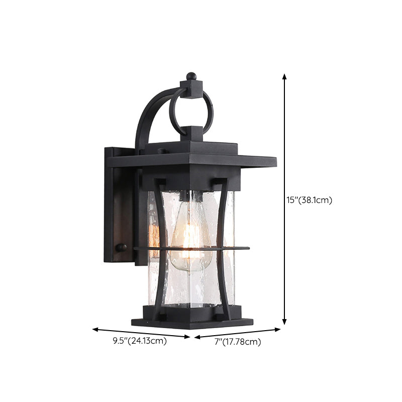 Geometric Wall Light Modern Metal 1 Light Wall Sconce in Black