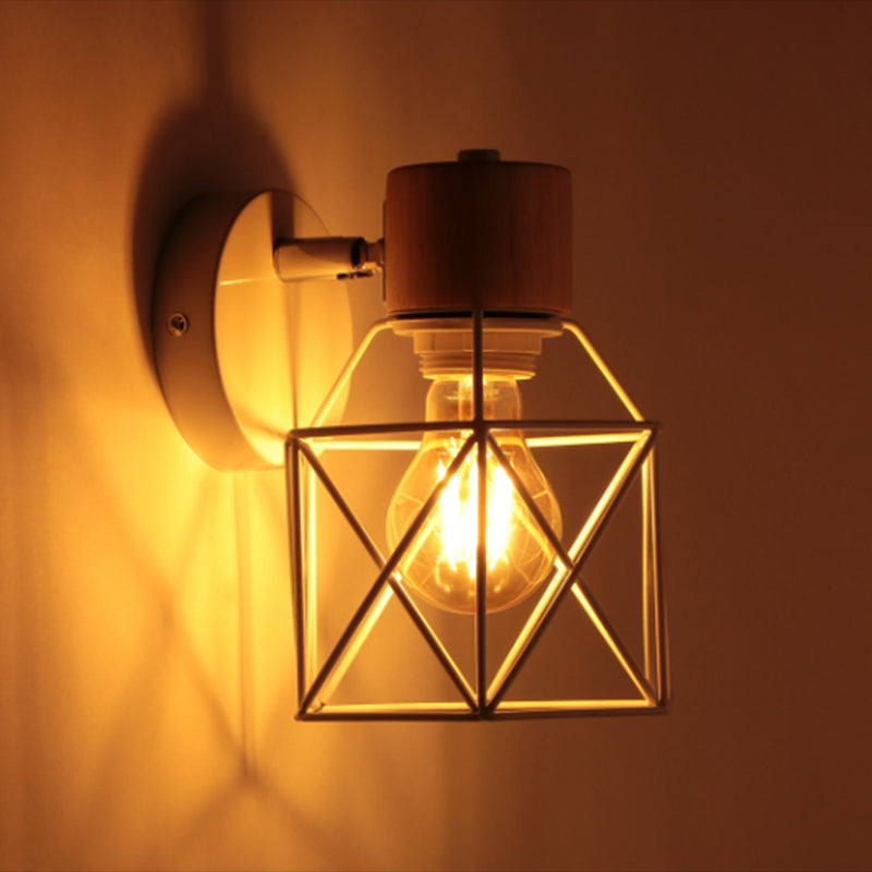 Geometric Wall Lighting Industrial Metal 1 Light Wall Sconce