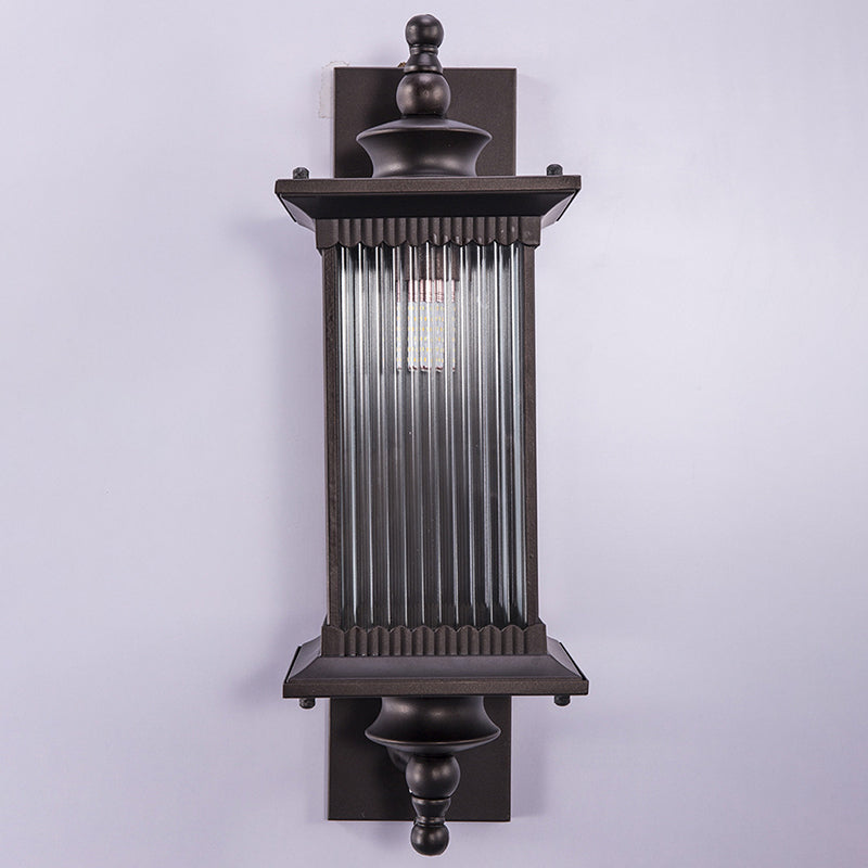 Simplicity Geometric Wall Sconces Metal 1 Light Wall Lighting Ideas in Brown