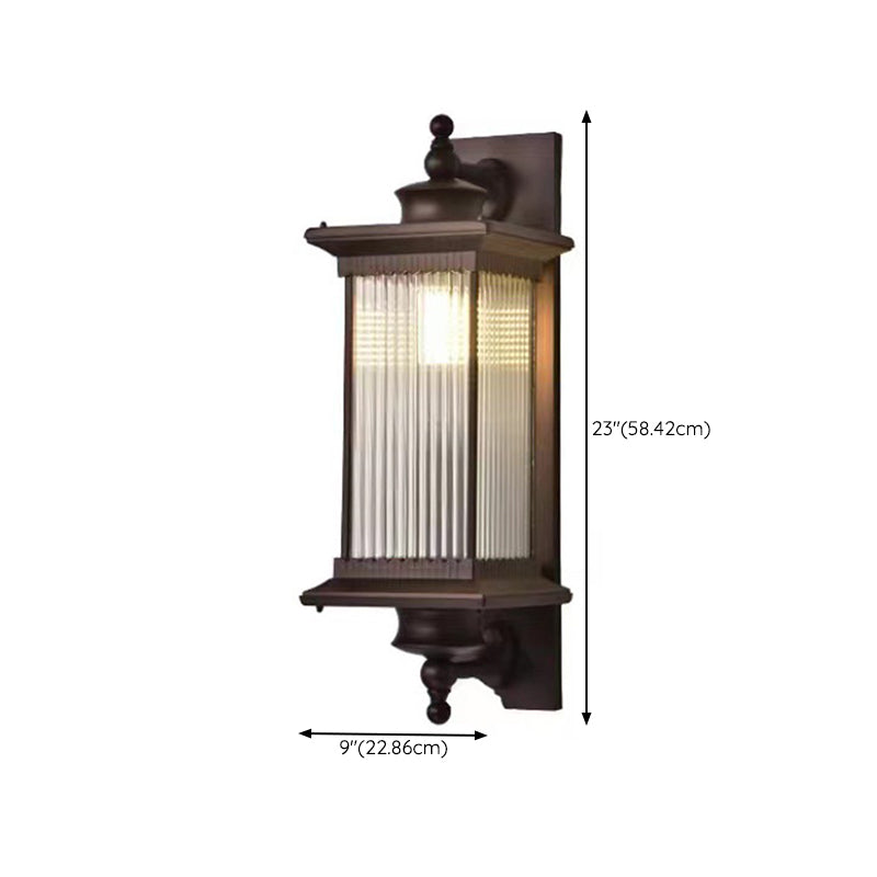 Simplicity Geometric Wall Sconces Metal 1 Light Wall Lighting Ideas in Brown