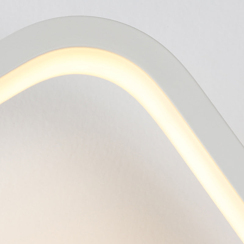 Geometric Wall Lighting Contemporary Metal Wall Sconce in White