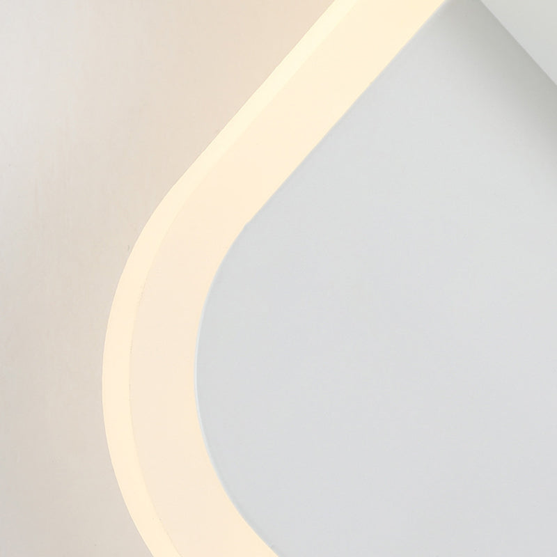 Geometric Wall Lighting Contemporary Metal Wall Sconce in White