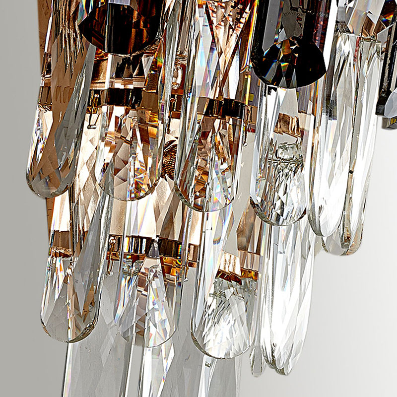 Geometric Shape Crystal Wall Sconces Modern 2-Lights Wall Mount Light Fixture