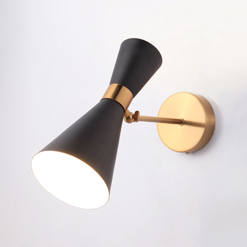 Cone Shape Metal Wall Sconces Modern 2-Lights Wall Mount Light Fixture