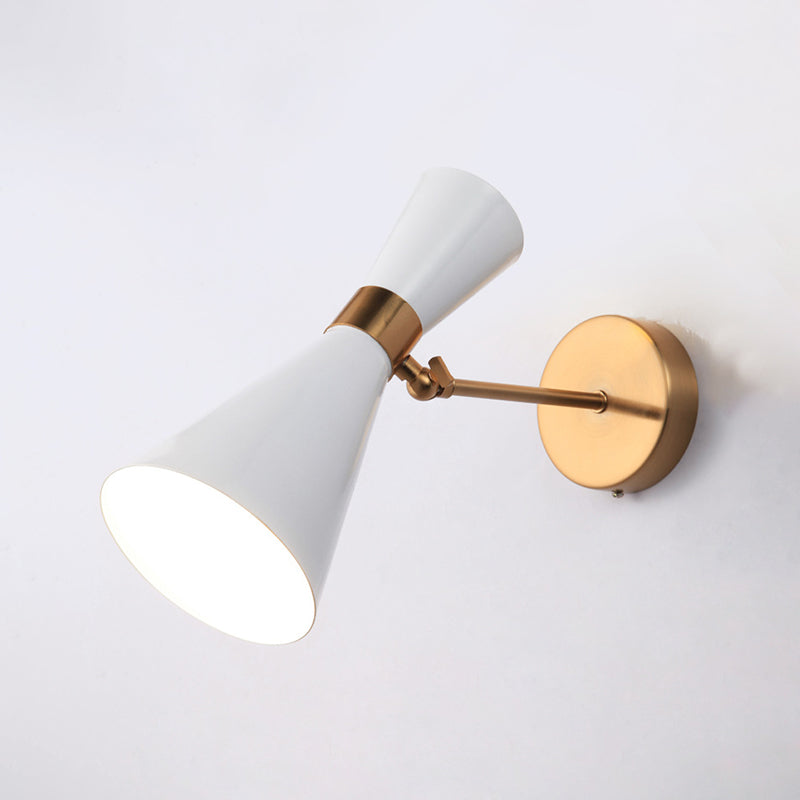 Cone Shape Metal Wall Sconces Modern 2-Lights Wall Mount Light Fixture