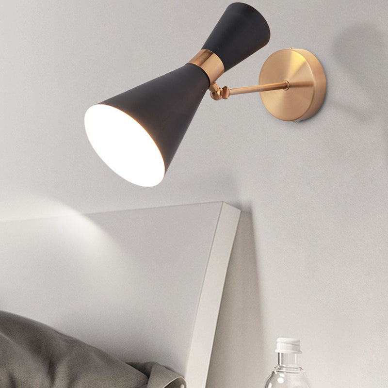 Cone Shape Metal Wall Sconces Modern 2-Lights Wall Mount Light Fixture