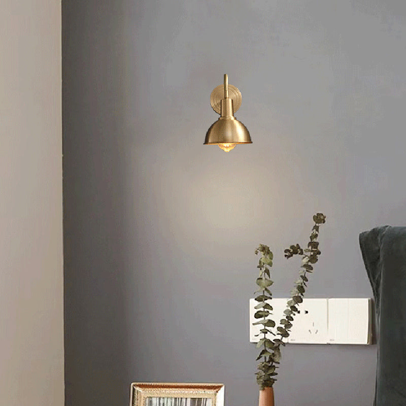 Dome Shape Metal Wall Sconces Modern 1-Light Wall Mount Light Fixture