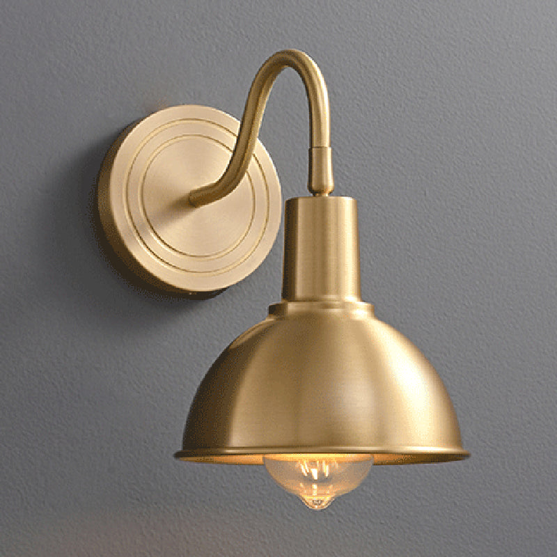 Dome Shape Metal Wall Sconces Modern 1-Light Wall Mount Light Fixture
