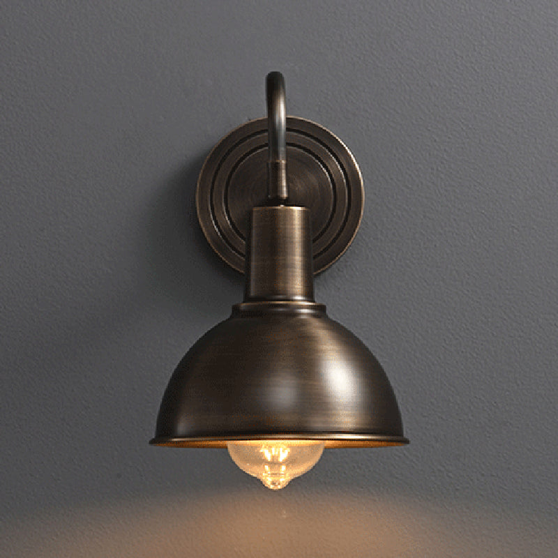 Dome Shape Metal Wall Sconces Modern 1-Light Wall Mount Light Fixture