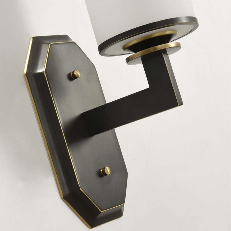 Cylinder Shape Glass Vanity Lamp Modern Style 1/2 Light Vanity Light Fixture