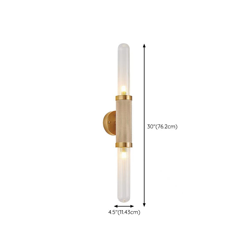 Geometric Shape Metal Vanity Lamp Modern Style 2 Lights Vanity Light Fixture in Gold