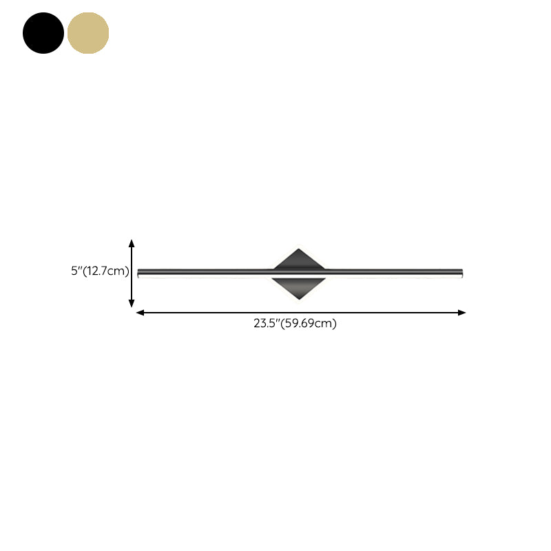 Nordic Style Iron Vanity Light Strip Shape Vanity Lamp for Shower Room