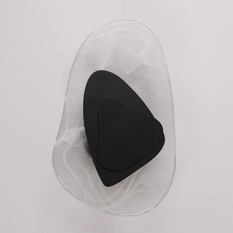 Geometric Shape Metal Vanity Lamp Modern Style 1 Light Vanity Light Fixture in Black