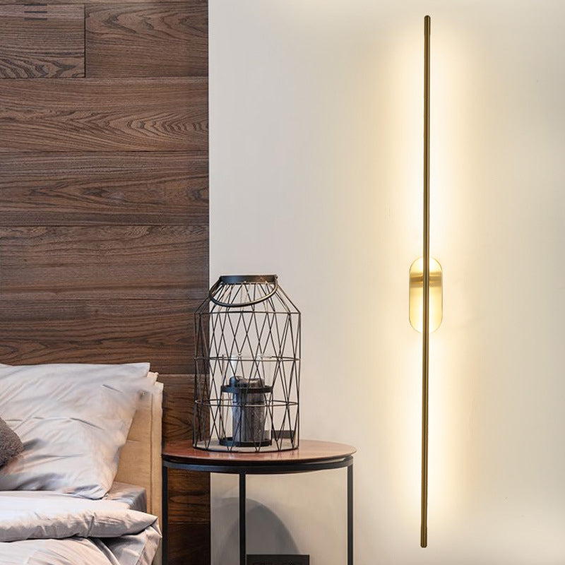 Nordic Style Copper Vanity Light Strip Shape Vanity Lamp for Shower Room