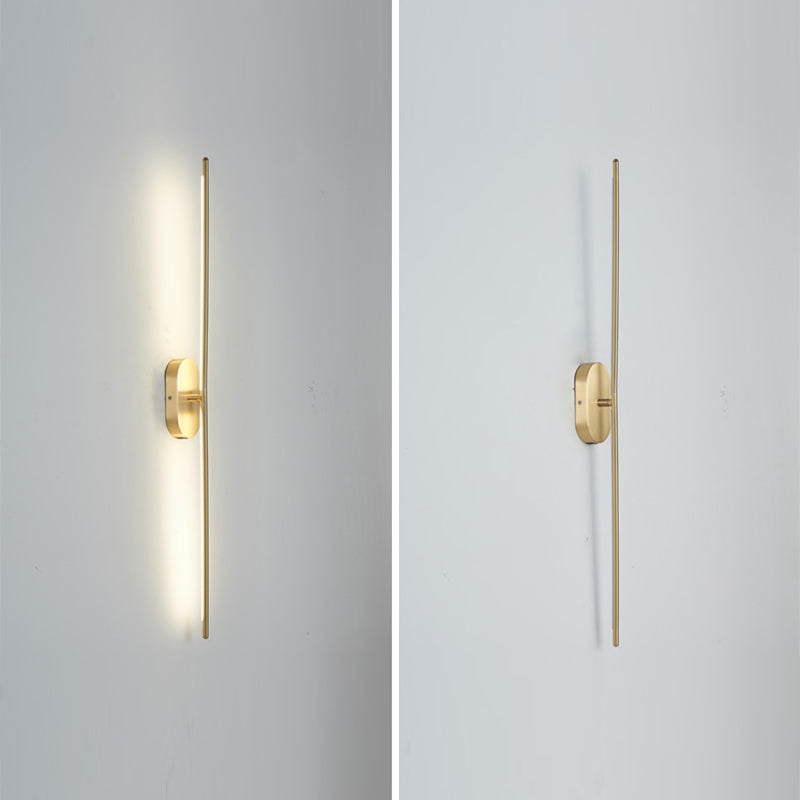 Nordic Style Copper Vanity Light Strip Shape Vanity Lamp for Shower Room