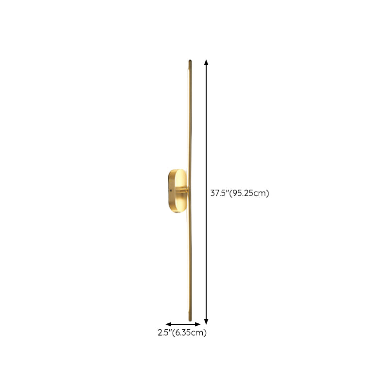 Nordic Style Copper Vanity Light Strip Shape Vanity Lamp for Shower Room