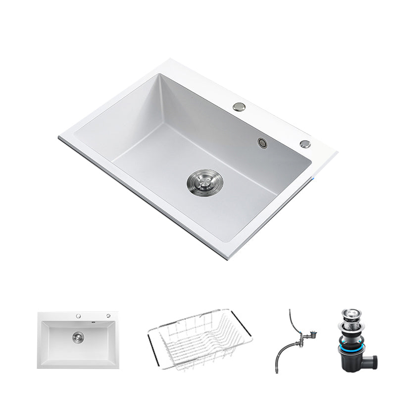 Stainless Steel Undermount Kitchen Sink Overflow Hole Design Kitchen Sink with Faucet