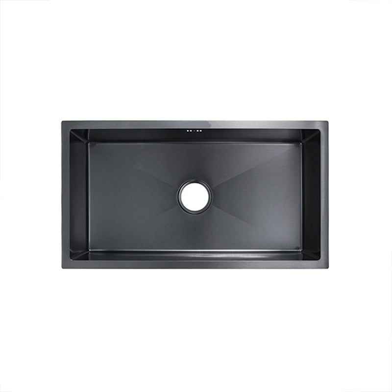 Black Single Bowl Kitchen Sink Stainless Steel Sink with Soap Dispenser
