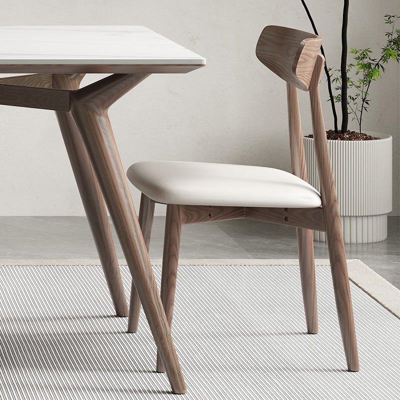 Modern Style Side Chair Wood Open Back Dining Room Chair for Kitchen