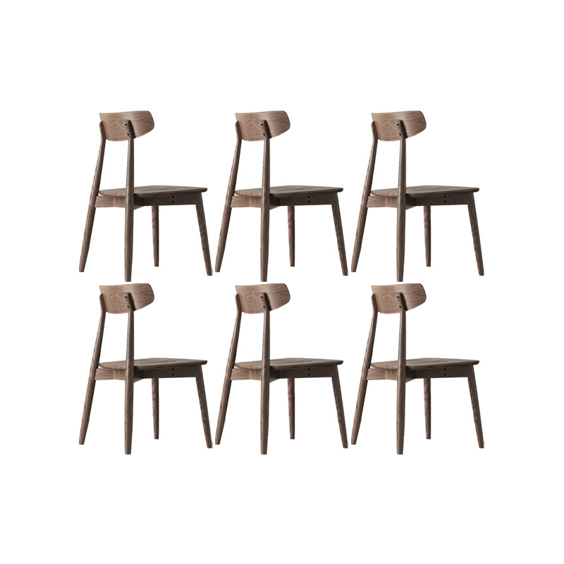 Modern Style Side Chair Wood Open Back Dining Room Chair for Kitchen