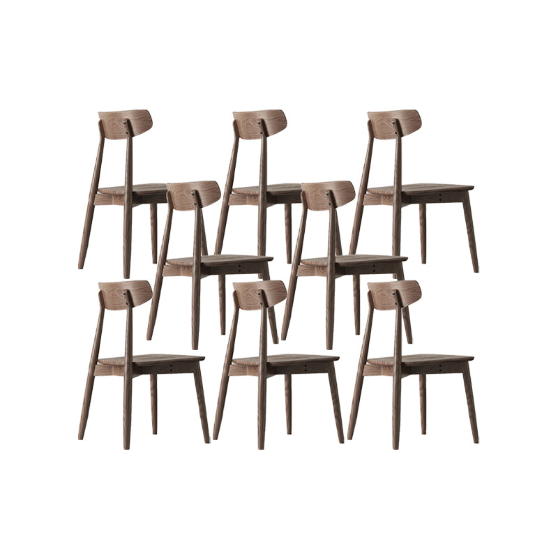 Modern Style Side Chair Wood Open Back Dining Room Chair for Kitchen