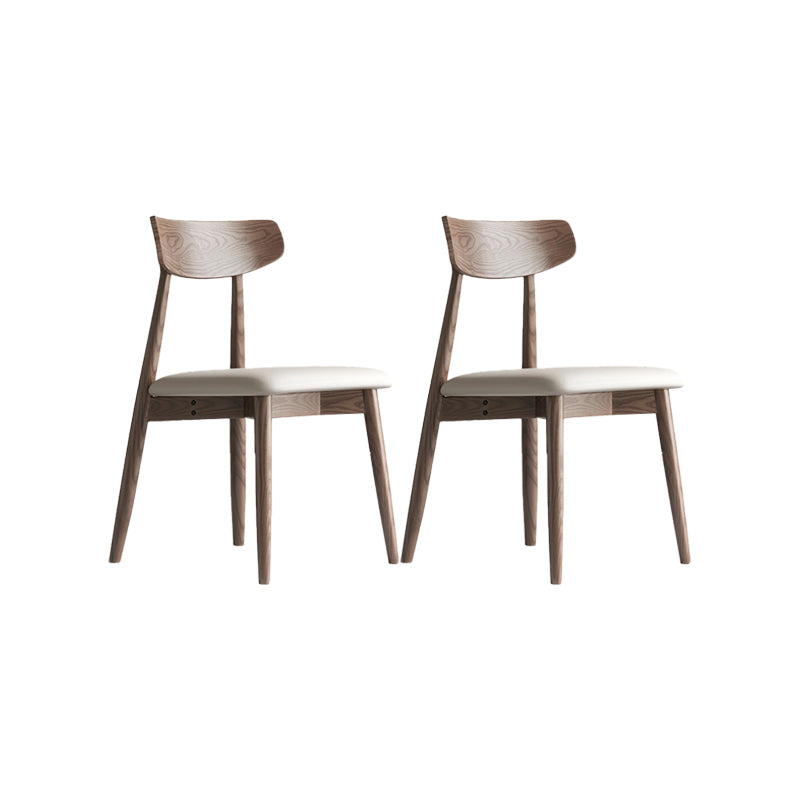 Modern Style Side Chair Wood Open Back Dining Room Chair for Kitchen