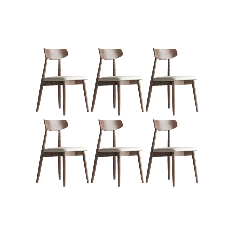 Modern Style Side Chair Wood Open Back Dining Room Chair for Kitchen