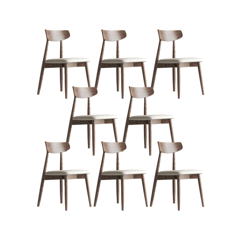 Modern Style Side Chair Wood Open Back Dining Room Chair for Kitchen