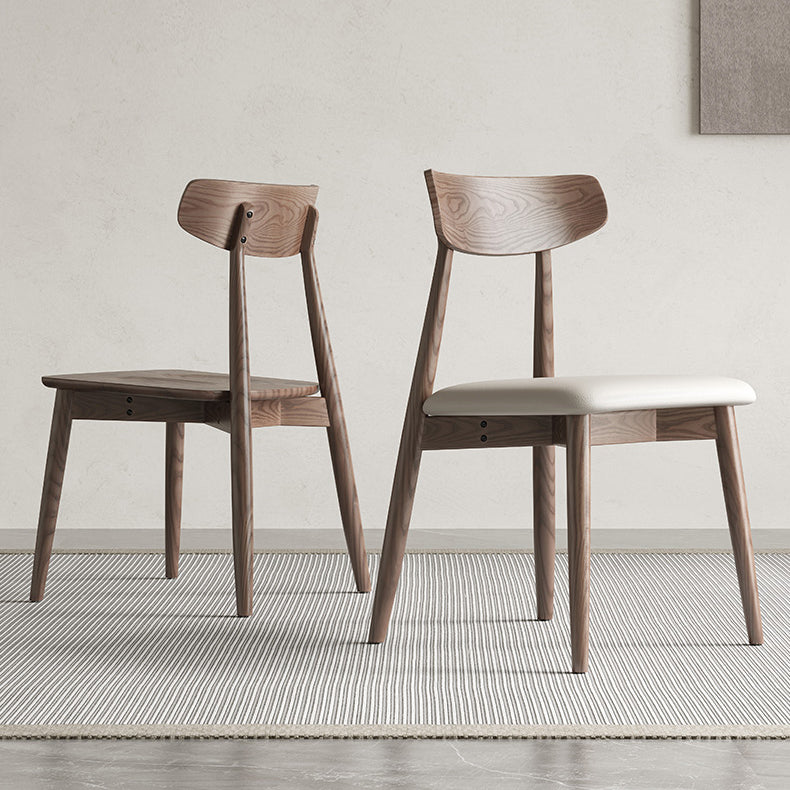 Modern Style Side Chair Wood Open Back Dining Room Chair for Kitchen