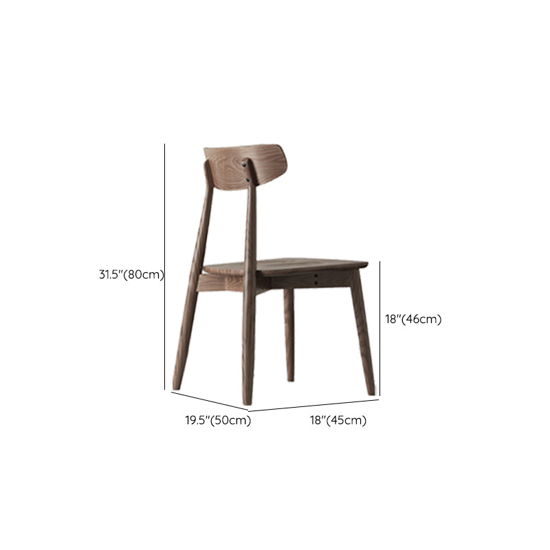 Modern Style Side Chair Wood Open Back Dining Room Chair for Kitchen