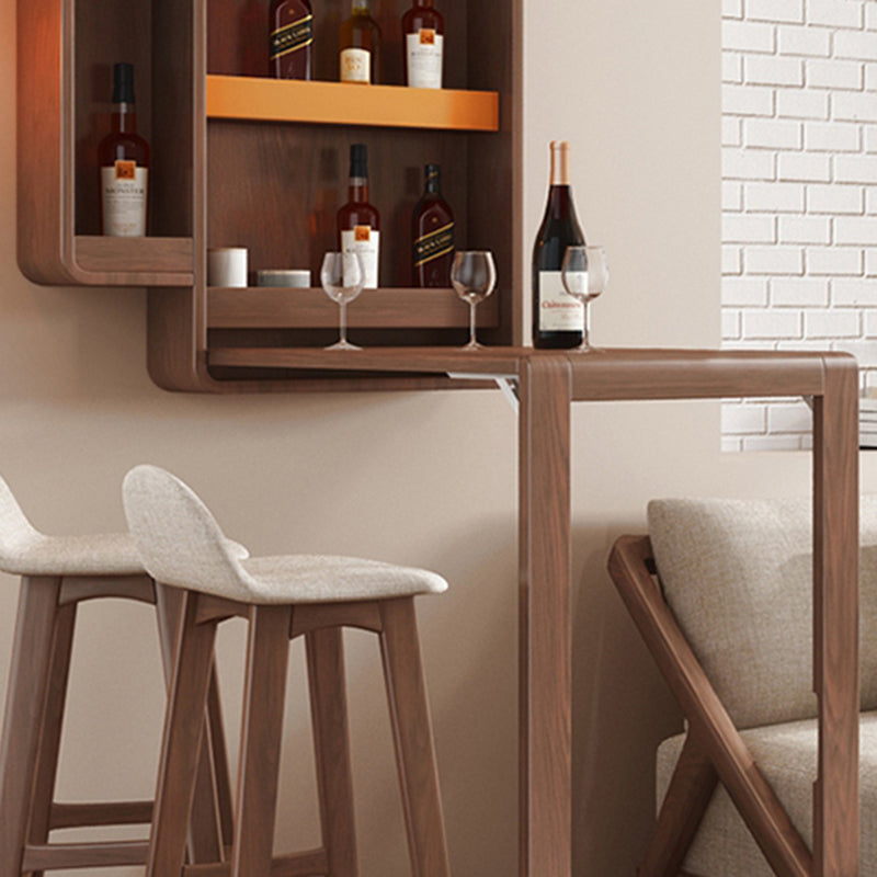 Folding Counter Height Pub Set 1/2/3 Pcs Wood Frame Bar Table and Stools