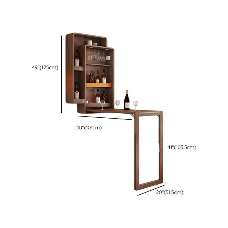 Folding Counter Height Pub Set 1/2/3 Pcs Wood Frame Bar Table and Stools
