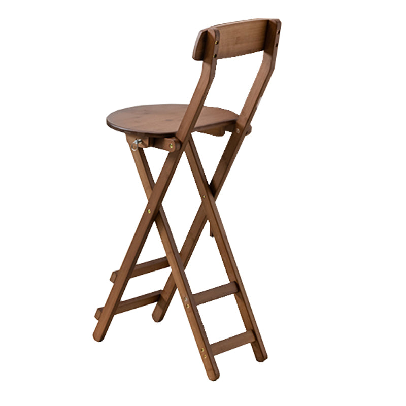 Wood Bar Pub Table Set 1/3 Pcs Folding Bar Table and Stools in Brown and Natural