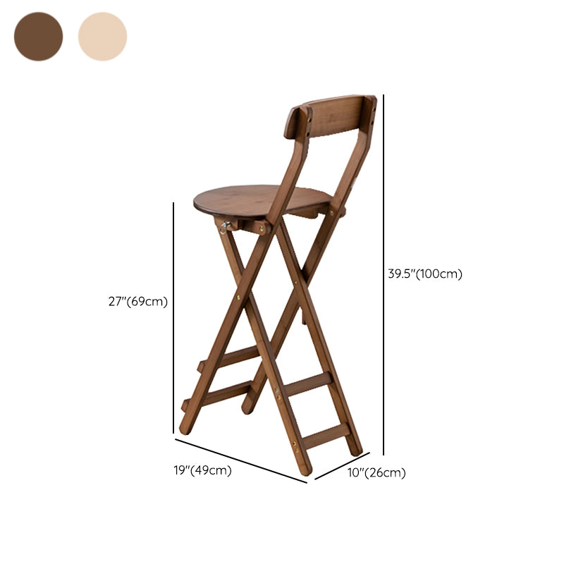 Wood Bar Pub Table Set 1/3 Pcs Folding Bar Table and Stools in Brown and Natural