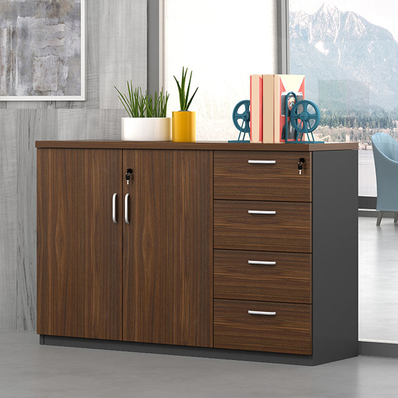 Medieval Modern Filing Cabinet Wooden Frame Lateral Filing Cabinet