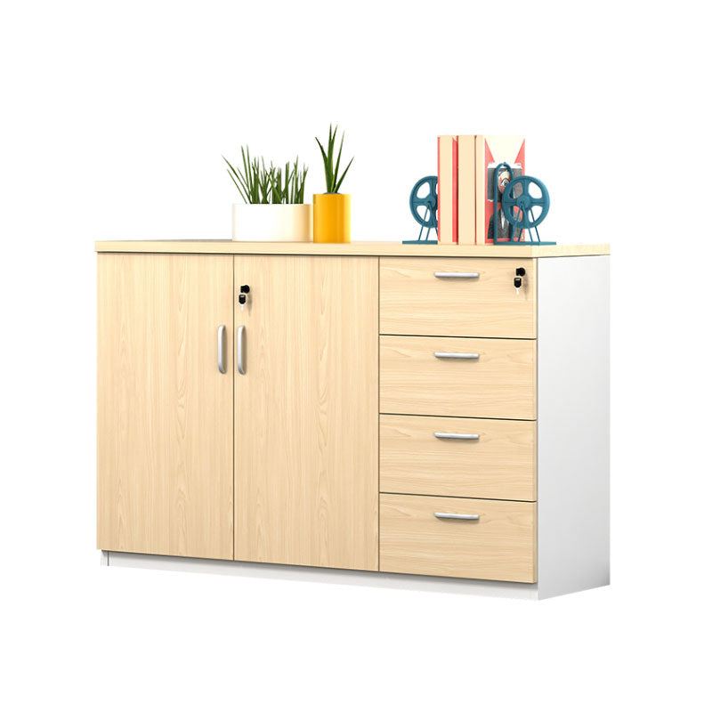 Medieval Modern Filing Cabinet Wooden Frame Lateral Filing Cabinet