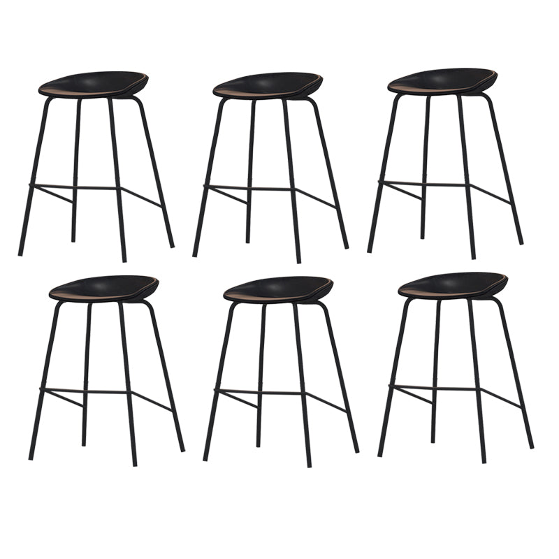Industrial Indoor Bar Stool Upholstered Bar Stool with Metal Base