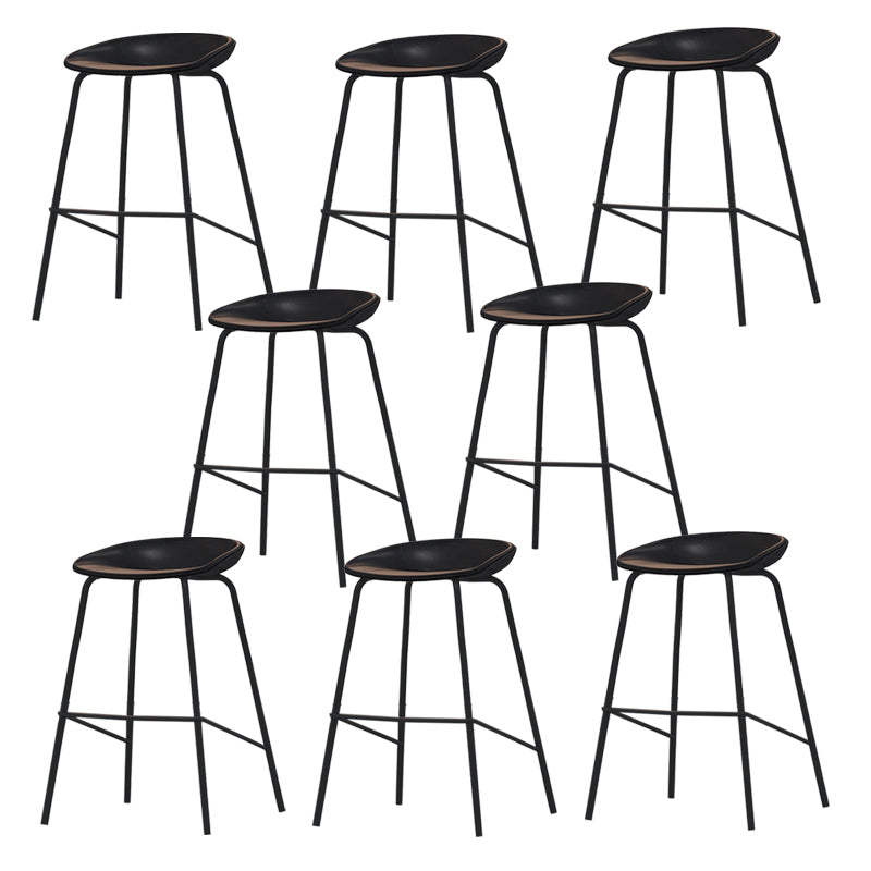 Industrial Indoor Bar Stool Upholstered Bar Stool with Metal Base