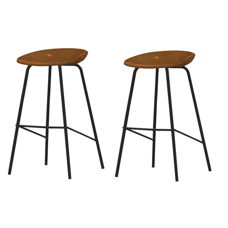 Industrial Indoor Bar Stool Upholstered Bar Stool with Metal Base