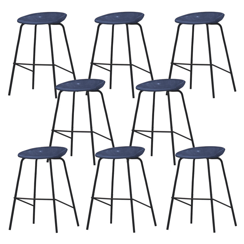 Industrial Indoor Bar Stool Upholstered Bar Stool with Metal Base