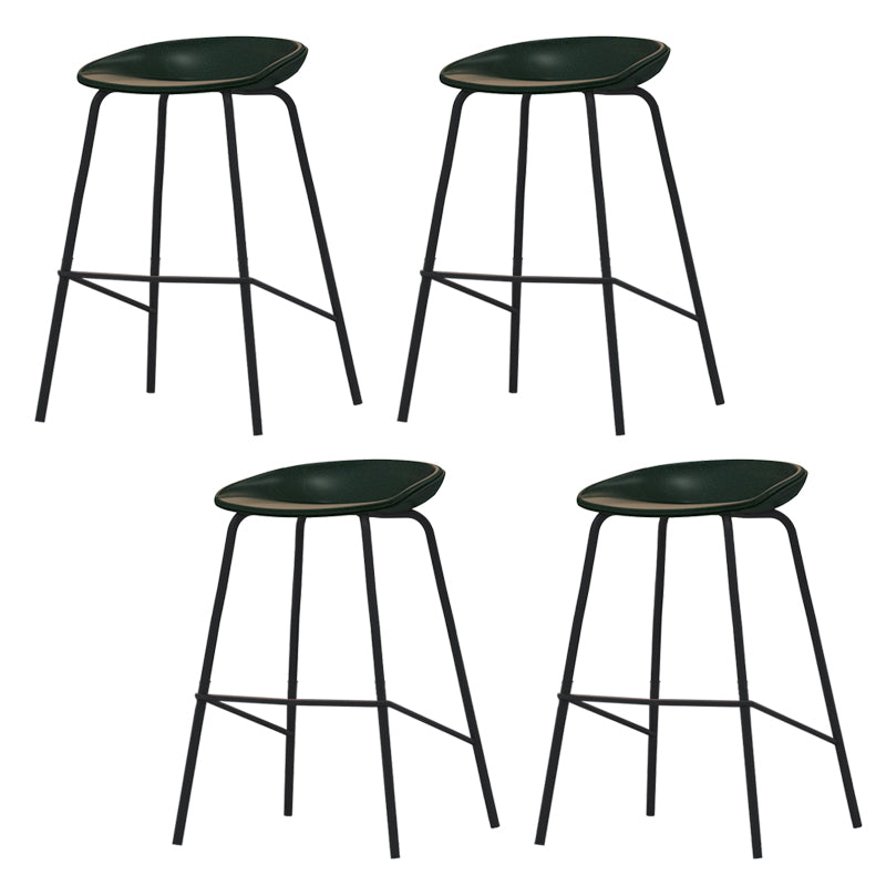 Industrial Indoor Bar Stool Upholstered Bar Stool with Metal Base