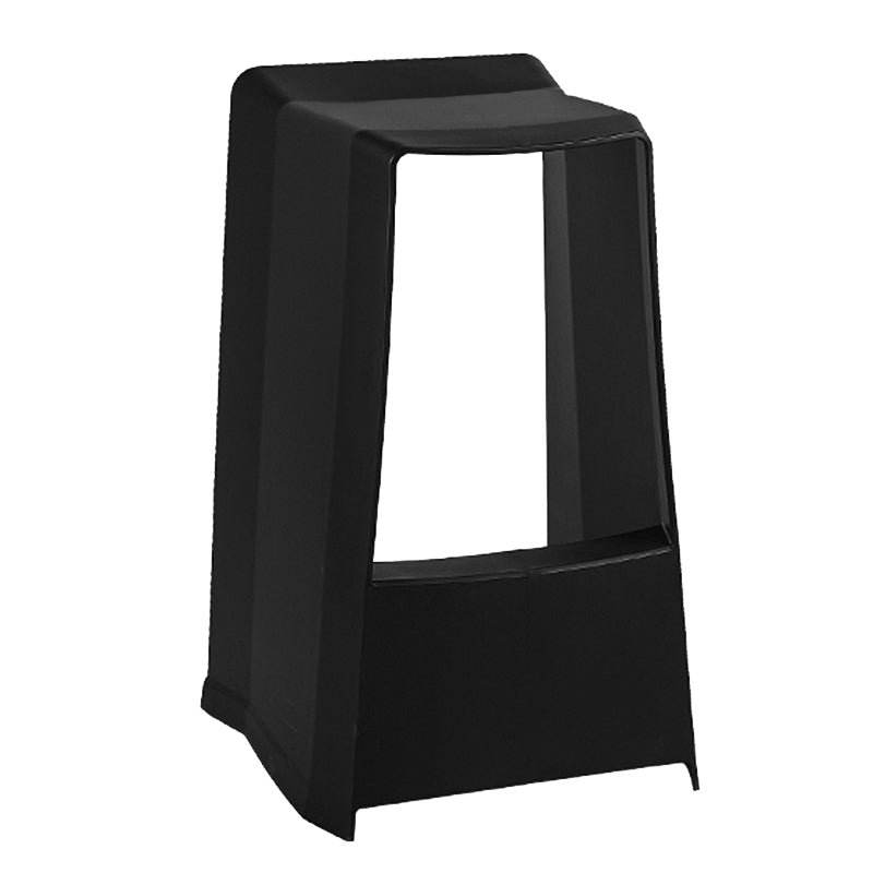 Modern Style Plastic Counter Stool Armless Barstool with Footrest